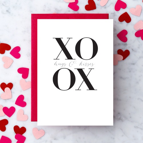 XOXO Card Design By Heart at Scent & Violet, flowers and gifts in Houston, TX