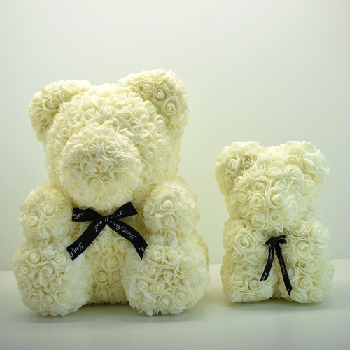 rose bear white