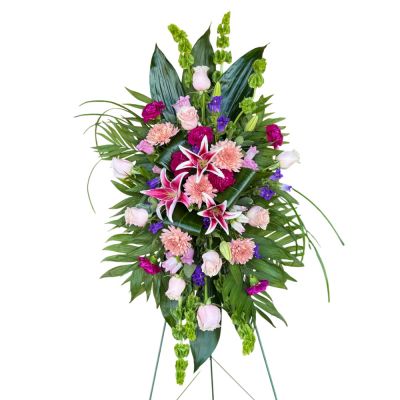 CALL FOR AVAILABILITY Designer's Choice Standing Funeral Spray in Houston, TX